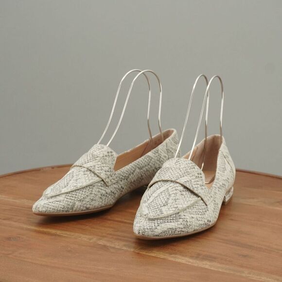 Franco Sarto Womens Sansa Pointed Toe Loafers Size 9 M Man Made Snake Print - Picture 4 of 11